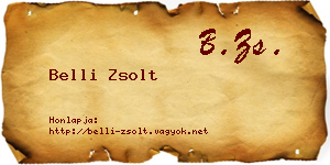 Belli Zsolt névjegykártya